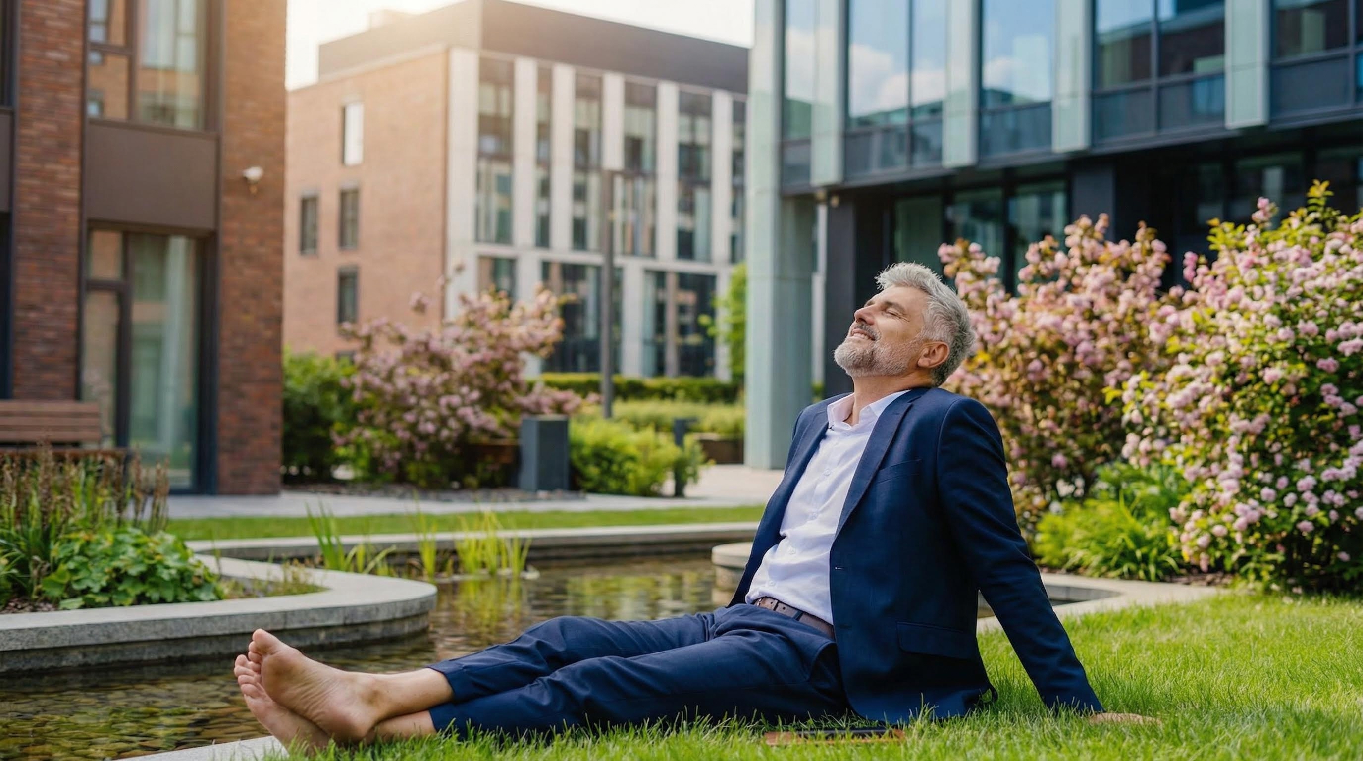 Confident mid-career professional building a second act